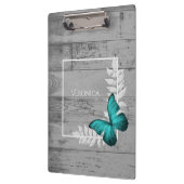 Blauwgroen Butterfly Rustic-klembord Klembord (Links)