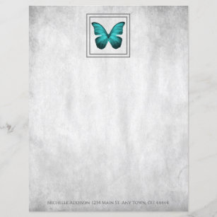 Blauwgroen Butterfly - vel voor gepersonaliseerd p