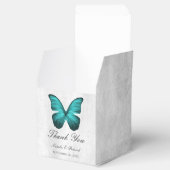 Blauwgroen Butterfly Wedding Favor Boxes Bedankdoosjes (Geopend)