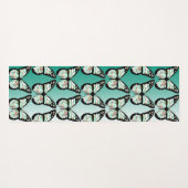 Blauwgroen Butterfly Yoga Mat (Achterkant (horizontaal))