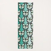 Blauwgroen Butterfly Yoga Mat (Achterkant)