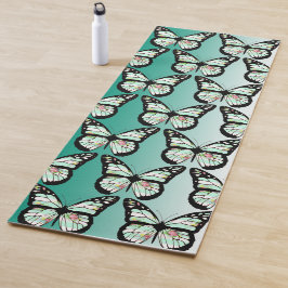 Blauwgroen Butterfly Yoga Mat