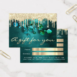 Blauwgroen Cadeaubonnen drijft Eyelash Makeup Hair Visitekaartje