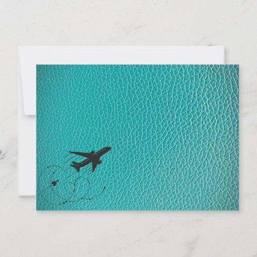 Blauwgroen Californisch paspoort Bedankkaart (Achterkant)