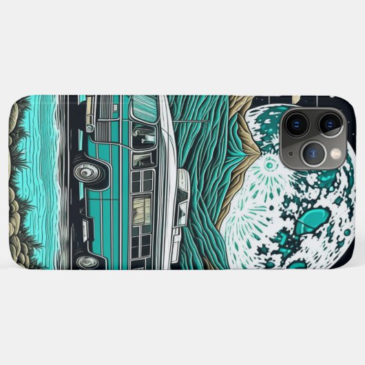 Blauwgroen camper in de bergen Case-Mate iPhone Case (Achterkant (horizontaal))