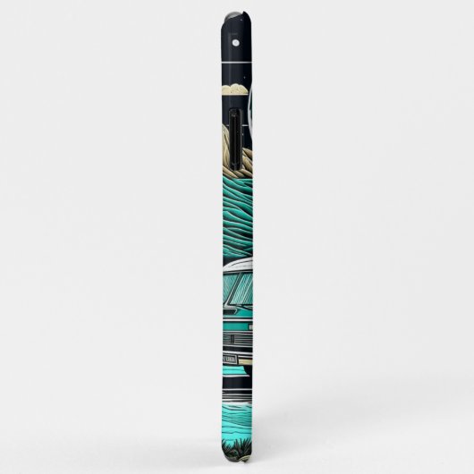 Blauwgroen camper in de bergen Case-Mate iPhone Case (Achterkant/rechts)