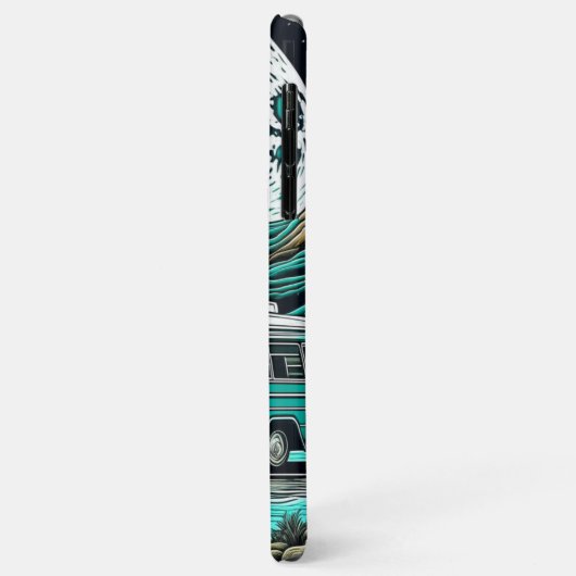  Blauwgroen camper in de bergen Case-Mate iPhone Case (Achterkant/links)