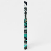  Blauwgroen camper in de bergen iPhone Hoesje (Linkerkant)