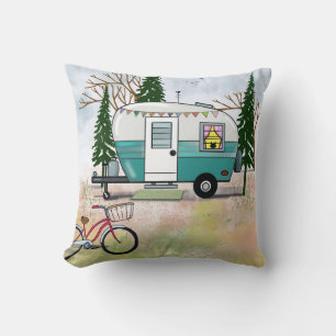 Blauwgroen Camper Kussen