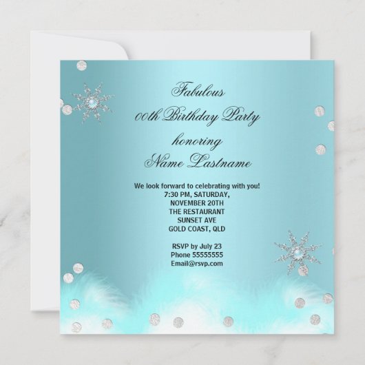 Blauwgroen Champagne-wedstrijd op hoog niveau Kaart (Achterkant)