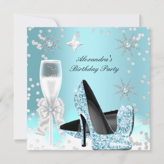 Blauwgroen Champagne-wedstrijd op hoog niveau Kaart (Voorkant)