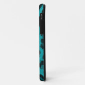 Blauwgroen Cheetah Print Phone Case (Achterkant/links)