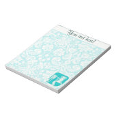 Blauwgroen chemie notitieblok (Linkerzijde)