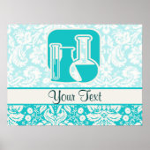 Blauwgroen chemie poster (Voorkant)