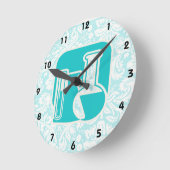 Blauwgroen chemie ronde klok (Hoek)