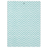 Blauwgroen Chevron Aangepast klembord (Achterkant)