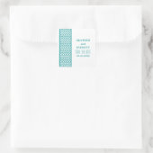 Blauwgroen Chevron Border sparen de Stickers van d (Tas)