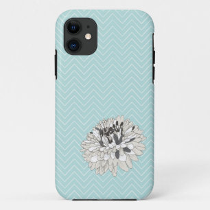 Blauwgroen Chevron chrysanthemum patroon iPhone 5  Case-Mate iPhone Case