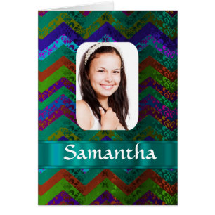 Blauwgroen chevron-fotomodel