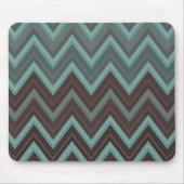 Blauwgroen Chevron Geïnspireerd design - Zigzag Muismat (Voorkant)