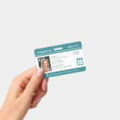 Blauwgroen Chevron Homeschool Student ID Badge (Handheld)