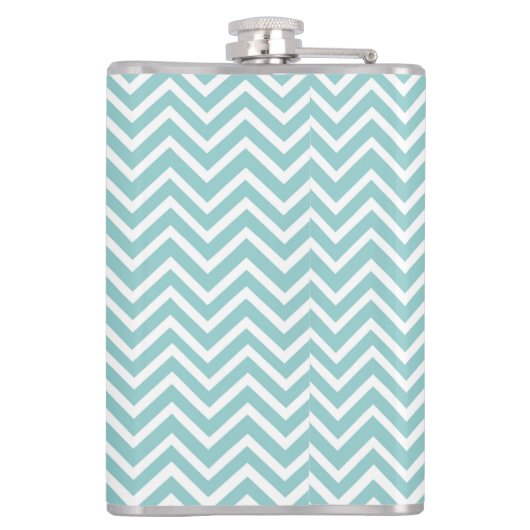 Blauwgroen Chevron maatkolf Heupfles (Achterkant)