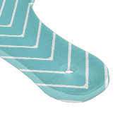 Blauwgroen Chevron Pattern | Blauwgroen monogram Snijplank (Hoek)