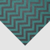 Blauwgroen Chevron Pattern Tissuepapier (Detail)