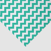 Blauwgroen Chevron Pattern Tissuepapier (Detail)