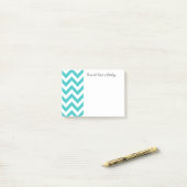 Blauwgroen Chevron Personeelsadvertentie Opmerking Post-it® Notes (Op bureau)
