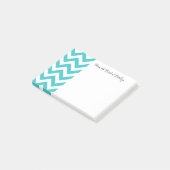 Blauwgroen Chevron Personeelsadvertentie Opmerking Post-it® Notes (Schuin)