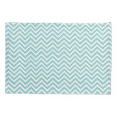 Blauwgroen Chevron Persoonlijke Kussensloop (Achterkant)