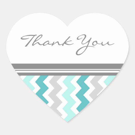Blauwgroen Chevrons Hartelijk dank voor de zegels  (Voorkant)