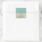 Blauwgroen Chic Chevron Wedding Stickers (Tas)