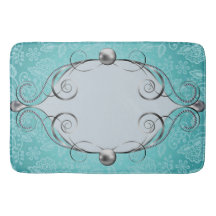 blauwgroen, , chic, parels, zilver, kant, patroon,