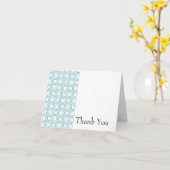 Blauwgroen cirkelpatroon - Hartelijk dank - kaart (Gele Bloem)