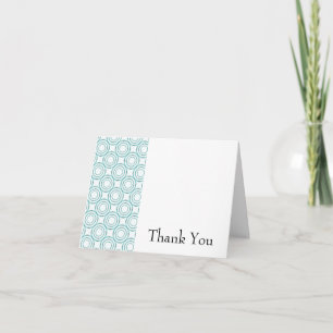 Blauwgroen cirkelpatroon - Hartelijk dank - kaart