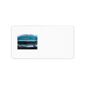 Blauwgroen Classic auto Etiket (Voorkant)