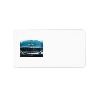 Blauwgroen Classic auto Etiket