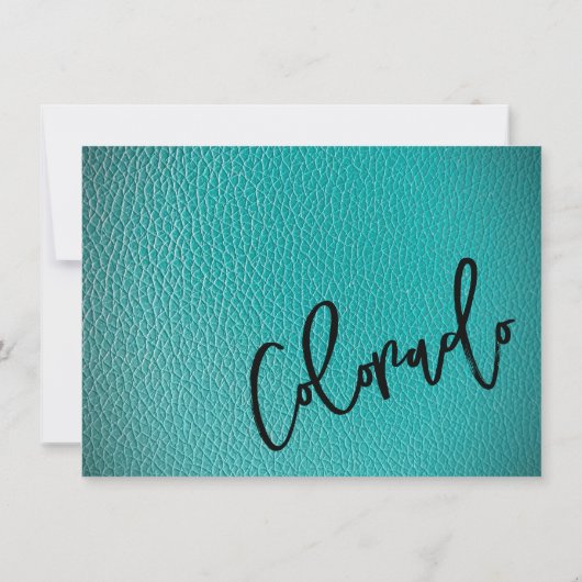 Blauwgroen Colorado Passport bedankpas Bedankkaart (Achterkant)