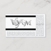 blauwgroen concertkaartje visitekaartje (Achterkant)