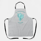 Blauwgroen Conch Shell Apron Schort (Voorkant)