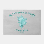 Blauwgroen conch Shell Doormat Deurmat (Voorkant)
