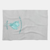 Blauwgroen Conch Shell Kitchen Towel Theedoek (Horizontaal)