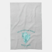 Blauwgroen Conch Shell Kitchen Towel Theedoek (Verticaal)