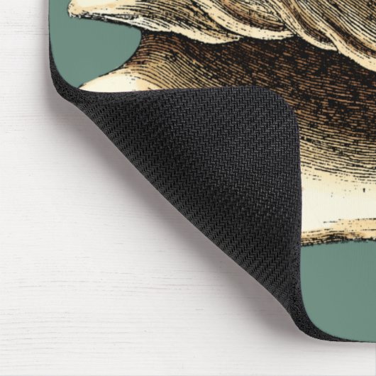 Blauwgroen Conch Shell Muismat (Hoek)