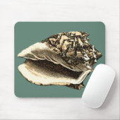 Blauwgroen Conch Shell Muismat (Met muis)