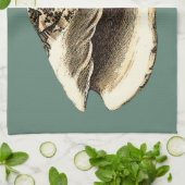 Blauwgroen Conch Shell Theedoek (Gevouwen)