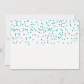 Blauwgroen Confetti Baby Beer Shower Kaart (Achterkant)