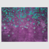 Blauwgroen Confetti op Paarse ontkoppeling Tissuepapier (Voorkant)